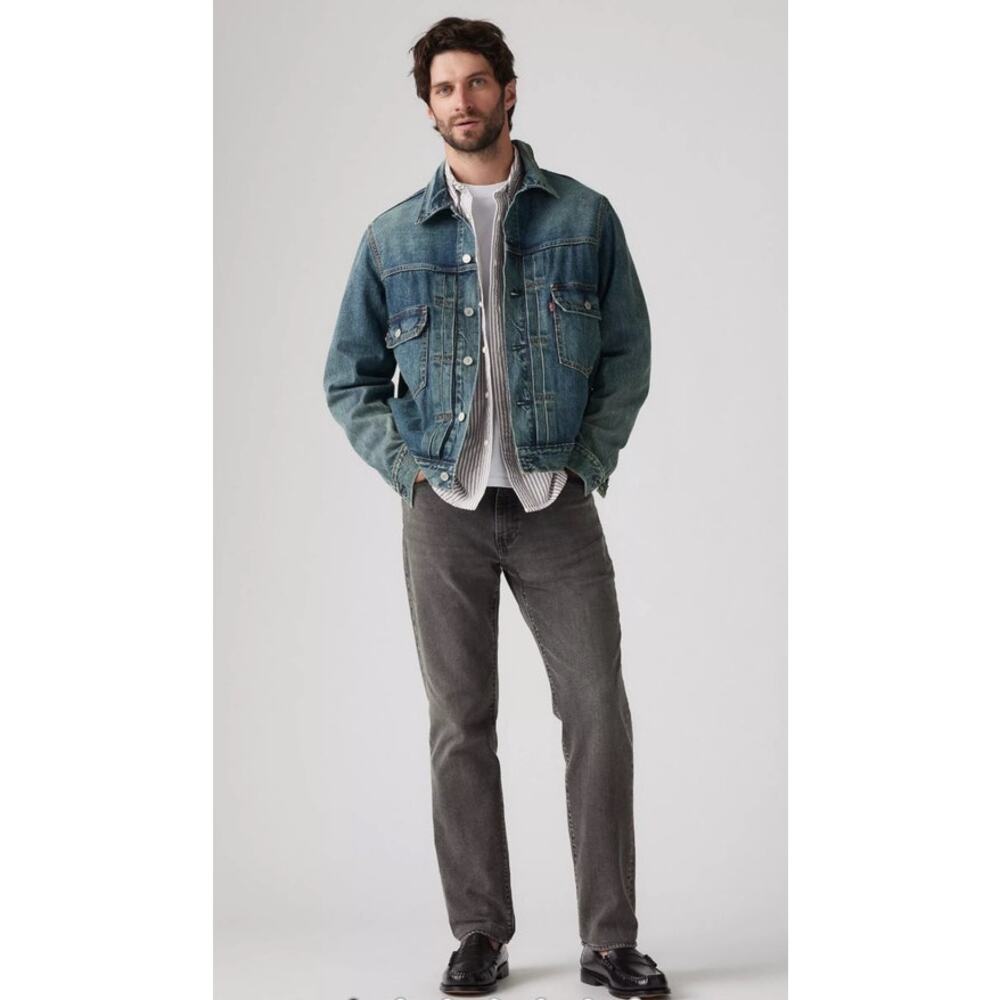 Levi's Mens 541 Athletic Taper Fit Gray Denim Flex Jeans Size 32